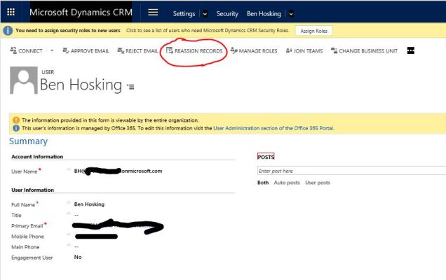 CRM 2016 reassign all records